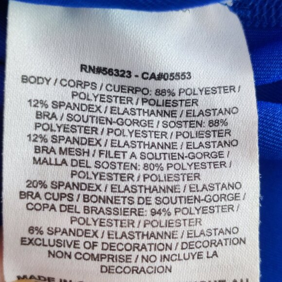 Nike Dri-Fit sports wear power back top women's size 1X blue, in-built bra - Picture 7 of 11